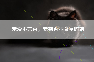 宠爱不言香，宠物香水奢享时刻