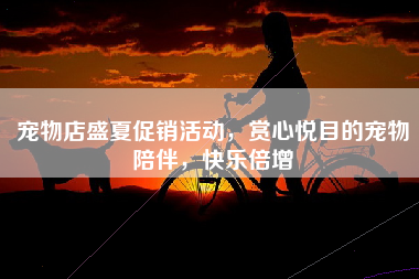 宠物店盛夏促销活动，赏心悦目的宠物陪伴，快乐倍增