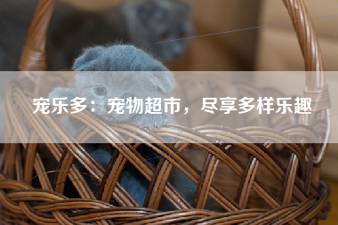 宠乐多：宠物超市，尽享多样乐趣