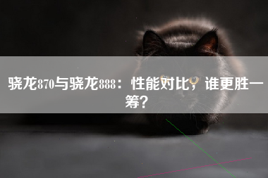 骁龙870与骁龙888：性能对比，谁更胜一筹？