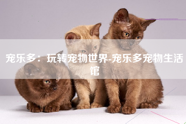 宠乐多：玩转宠物世界-宠乐多宠物生活馆