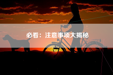 必看：注意事项大揭秘