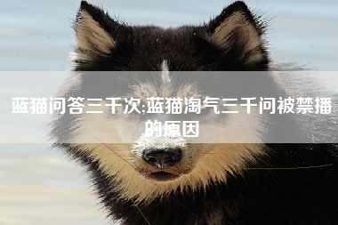 蓝猫问答三千次;蓝猫淘气三千问被禁播的原因